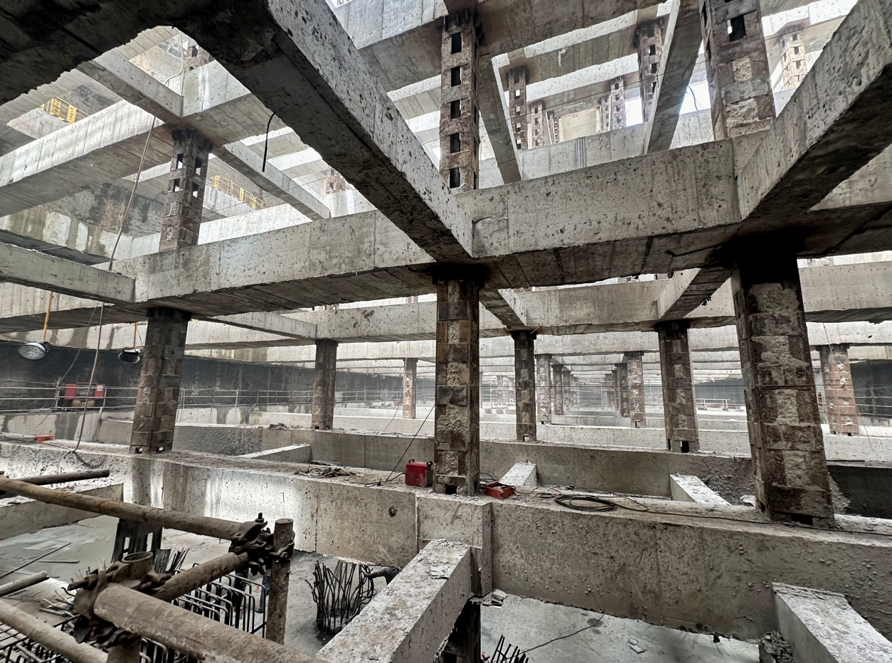 开挖土方85万m³上海机场联络线最大车站,三林南站主体基坑顺利封底